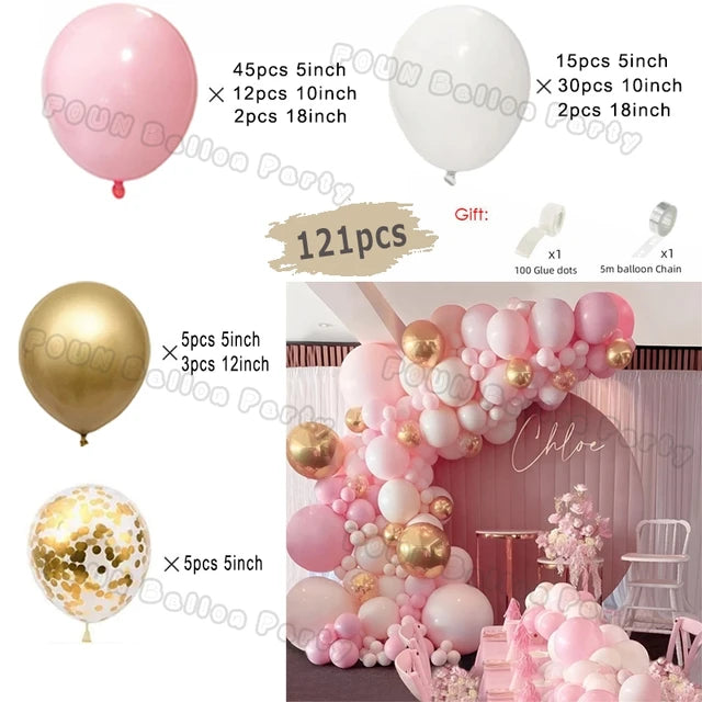Gender Reveal Balloons Garland Arch Kit Balloon Garlands Luxurious Weddings