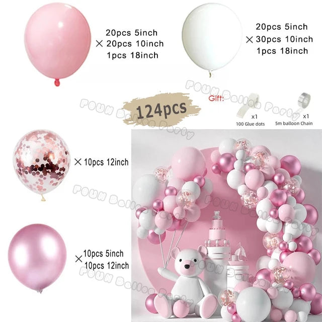 Gender Reveal Balloons Garland Arch Kit Balloon Garlands Luxurious Weddings
