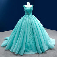 Blue Sleeveless Sequins Long Gown Evening Gown Evening Gown Luxurious Weddings