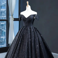 Sequin Formal Red Carpet Gown | Black Luxurious Weddings