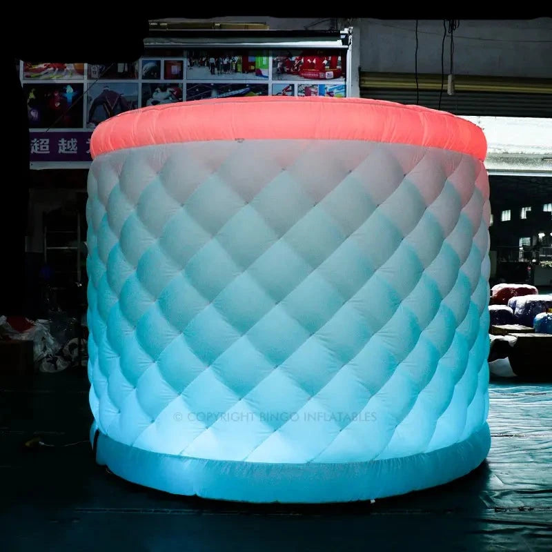 Party Events Inflatable 360 Photo Booth Enclosure Backdrop RGB Led Lights Inflatable Photo Booth Luxurious Weddings