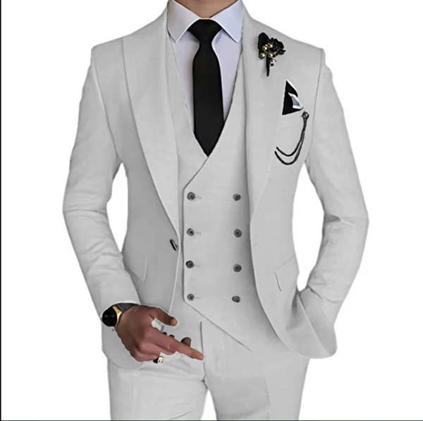 Ivory Men's Solid 3Pc Colour Suit Men's Suits Luxurious Weddings