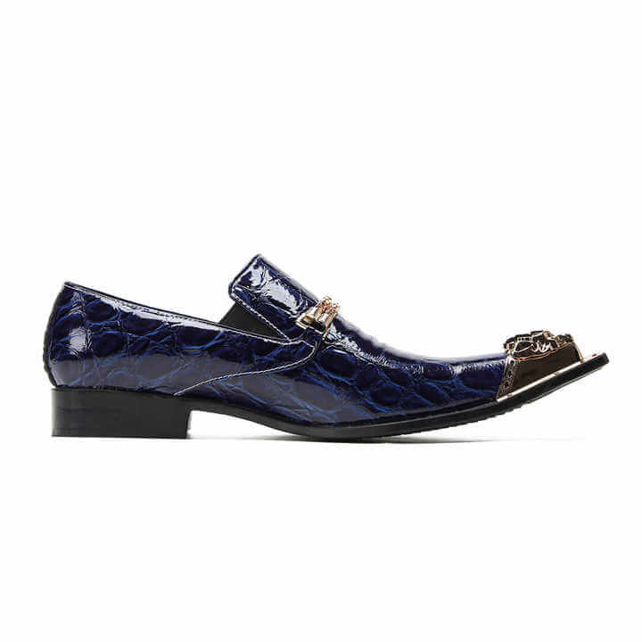 Men's Hombre Crocodile Skin Leather Loafers Loafers Luxurious Weddings
