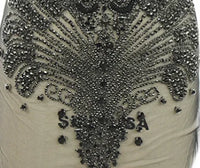 White Sequin Silver Rhinestone Prom Dress Ball Gown Luxurious Weddings