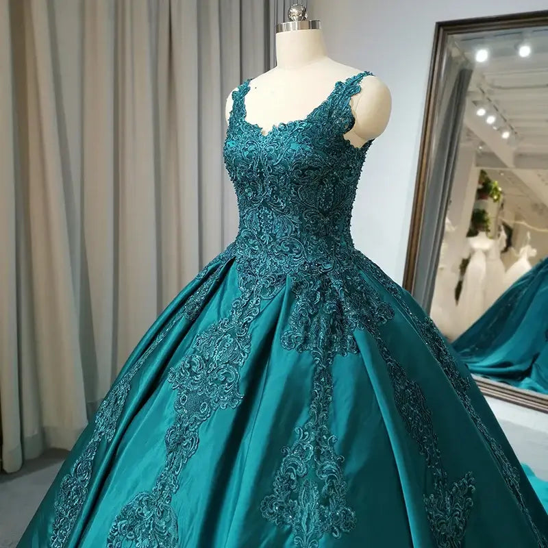 Elegant Appliqued Flower Sleeveless Evening Dresses Women Evening Dress Luxurious Weddings