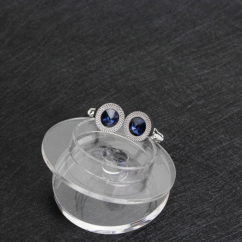Designer Blue Crystal Cone Cufflinks By Luxurious Cufflinks Luxurious Weddings