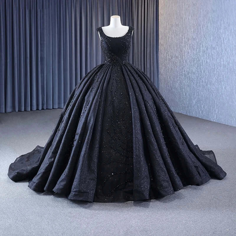 Blue Sleeveless Sequins Long Gown Evening Gown Evening Gown Luxurious Weddings