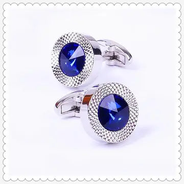 Designer Blue Crystal Cone Cufflinks By Luxurious Cufflinks Luxurious Weddings
