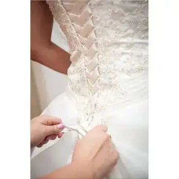 Satin Tube Top with A-Line Silhouette Bohemian Style Wedding Dress Wedding Dresses Luxurious Weddings