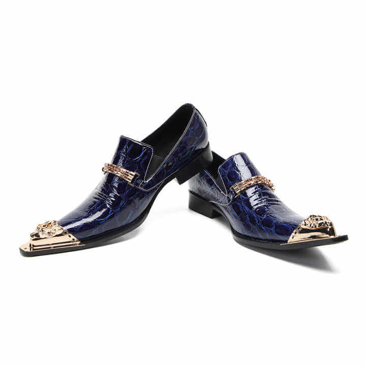 Men's Hombre Crocodile Skin Leather Loafers Loafers Luxurious Weddings