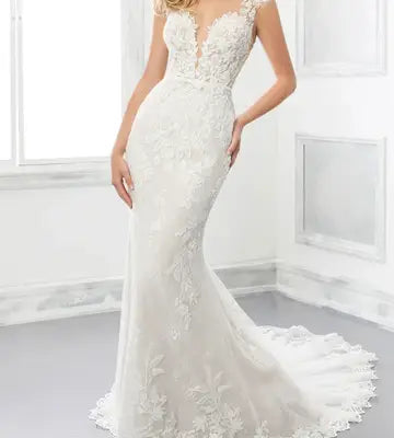 Boho Backless Lace Mermaid Wedding Gown with Removable Skirt A-Line Chapel Train Wedding Dresses Luxurious Weddings