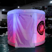 Party Events Inflatable 360 Photo Booth Enclosure Backdrop RGB Led Lights Inflatable Photo Booth Luxurious Weddings