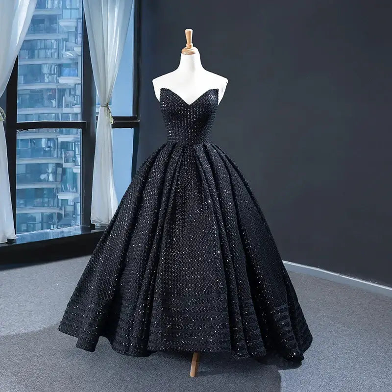 Sequin Formal Red Carpet Gown | Black Luxurious Weddings