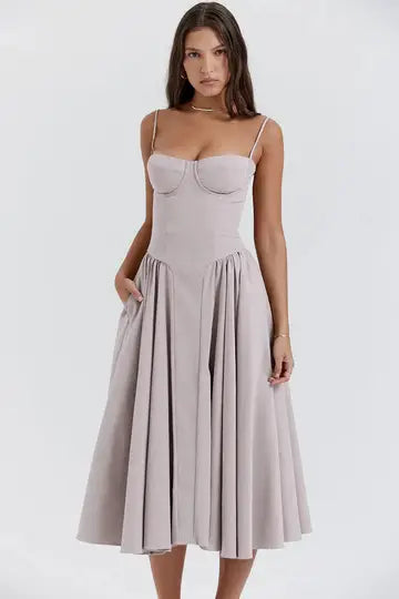 Spring Summer French Retro Dress midi dress Luxurious Weddings