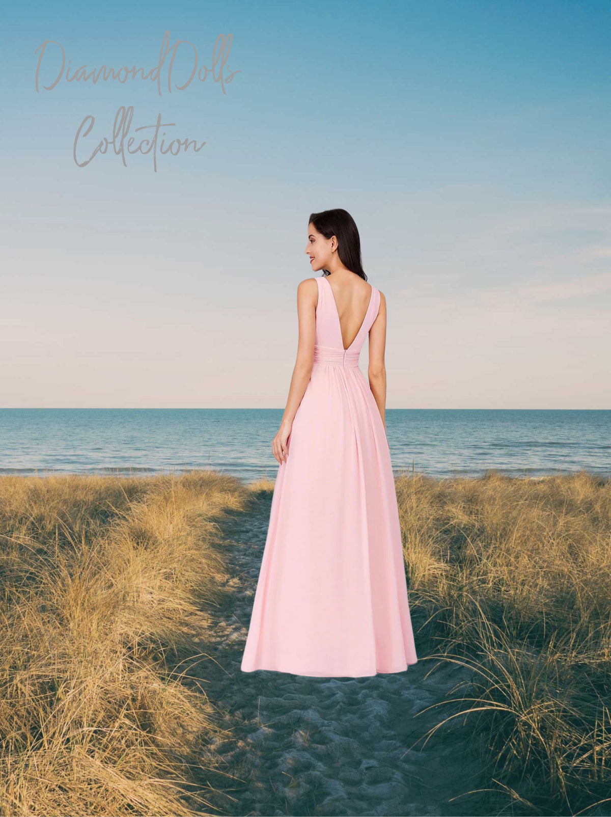 Cotton Candy Waist Maxi Dress Bridesmaid Dresses Luxurious Weddings