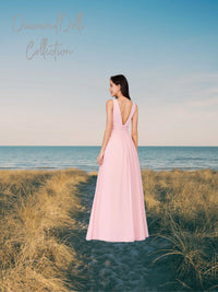 Cotton Candy Waist Maxi Dress Bridesmaid Dresses Luxurious Weddings