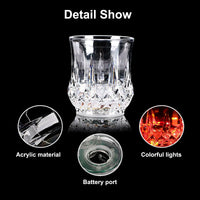 LED Flashing Glowing Cup Water Light-up Party Decoration LED Cups Luxurious Weddings