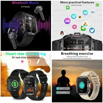 Military Smartwatch For Men smartwatch Luxurious Weddings