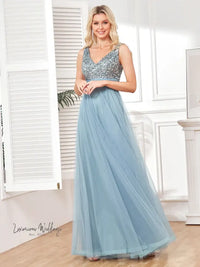 Luxury Blue Sequin Evening Dress 2024 Formal Sequin Dress Luxurious Weddings