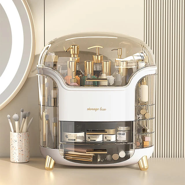 Luxury Desktop Cosmetics Storage Box Dust-proof Makeup Organizer Makeup Organizer Luxurious Weddings
