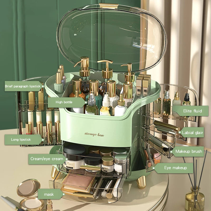 Luxury Desktop Cosmetics Storage Box Dust-proof Makeup Organizer Makeup Organizer Luxurious Weddings