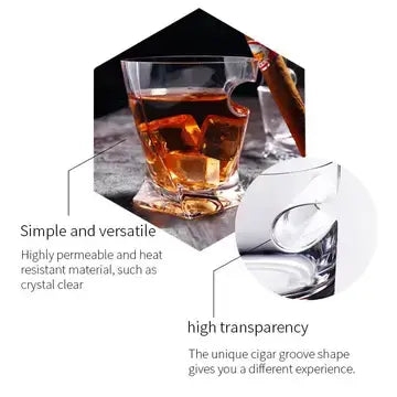 Thickened Crystal Cigar Cup for Rum and Whisky whisky glass Luxurious Weddings