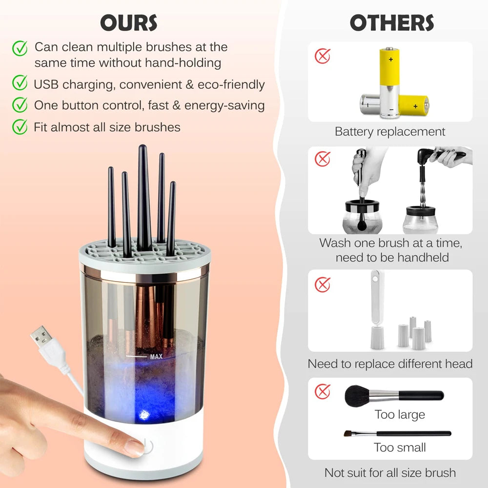 Electric Makeup Brush Cleaner Machine Automatic Makeup Brush Cleaner Luxurious Weddings