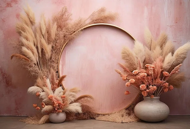 Pink Wedding Floral Backdrops Photography Birthday Decor Photo Background photo backdrop Luxurious Weddings