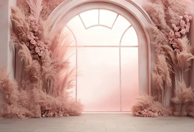 Pink Wedding Floral Backdrops Photography Birthday Decor Photo Background photo backdrop Luxurious Weddings