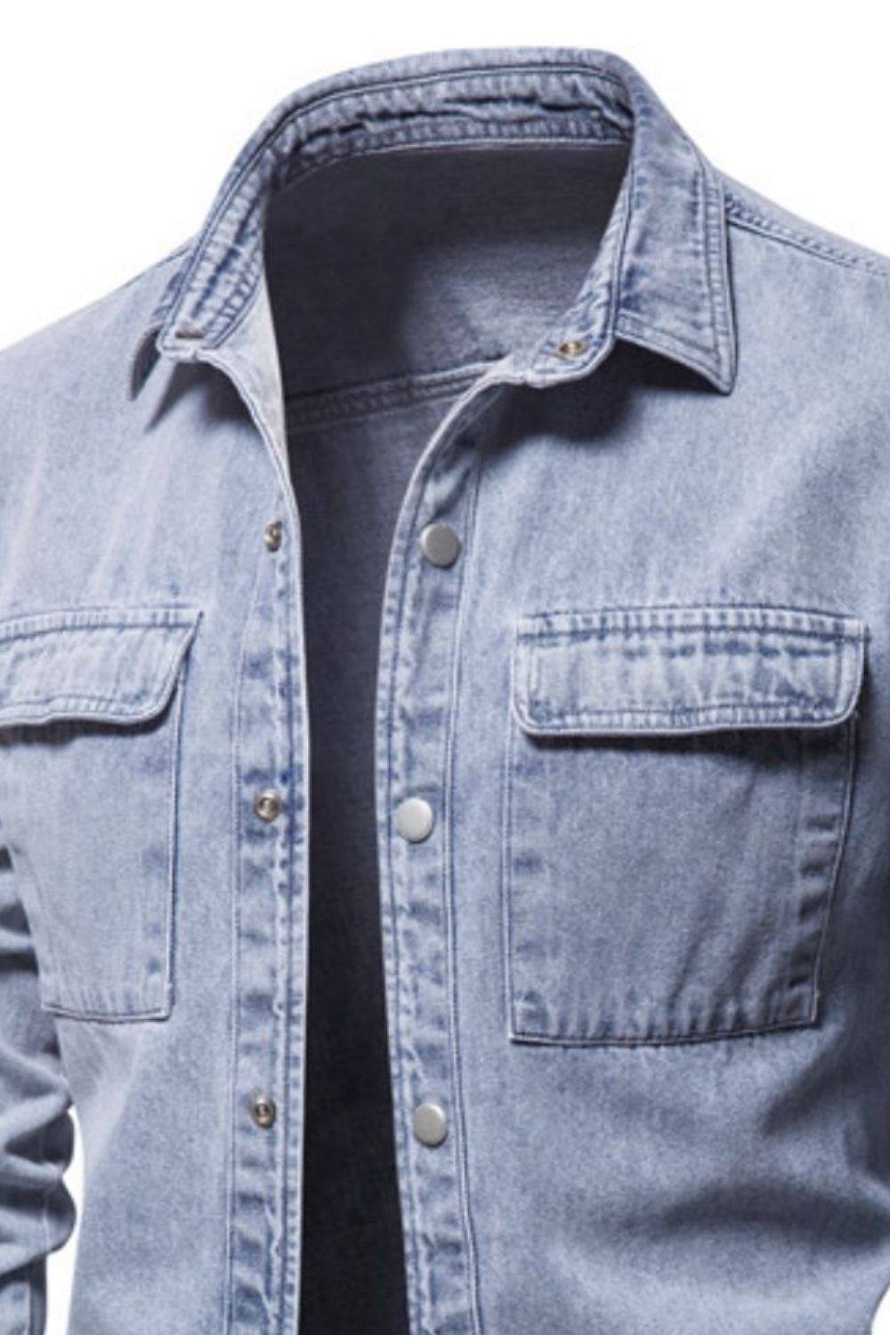 Men's Button Down Chest Pocket Denim Jacket Denim Jacket Luxurious Weddings