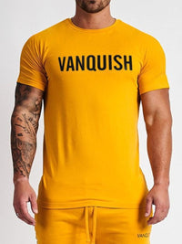Men's Letter Round Neck Short Sleeve T-Shirt Tshirt Luxurious Weddings