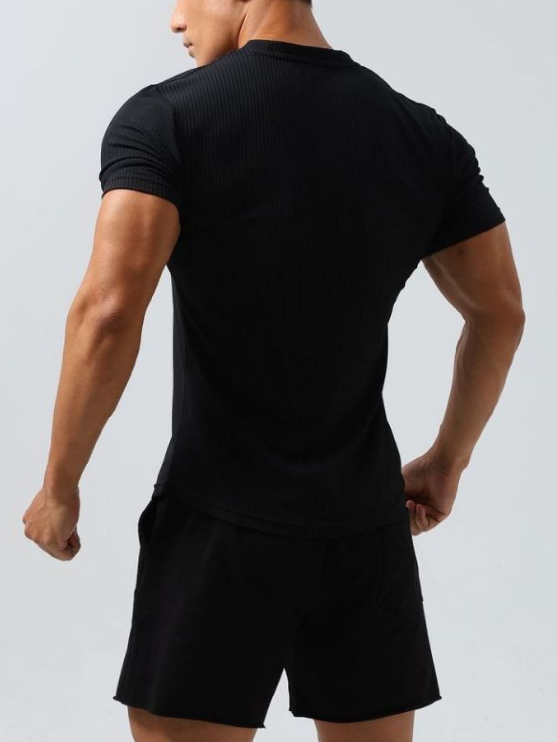 Men's Plus Size Notched Short Sleeve T-Shirt Tshirts Luxurious Weddings