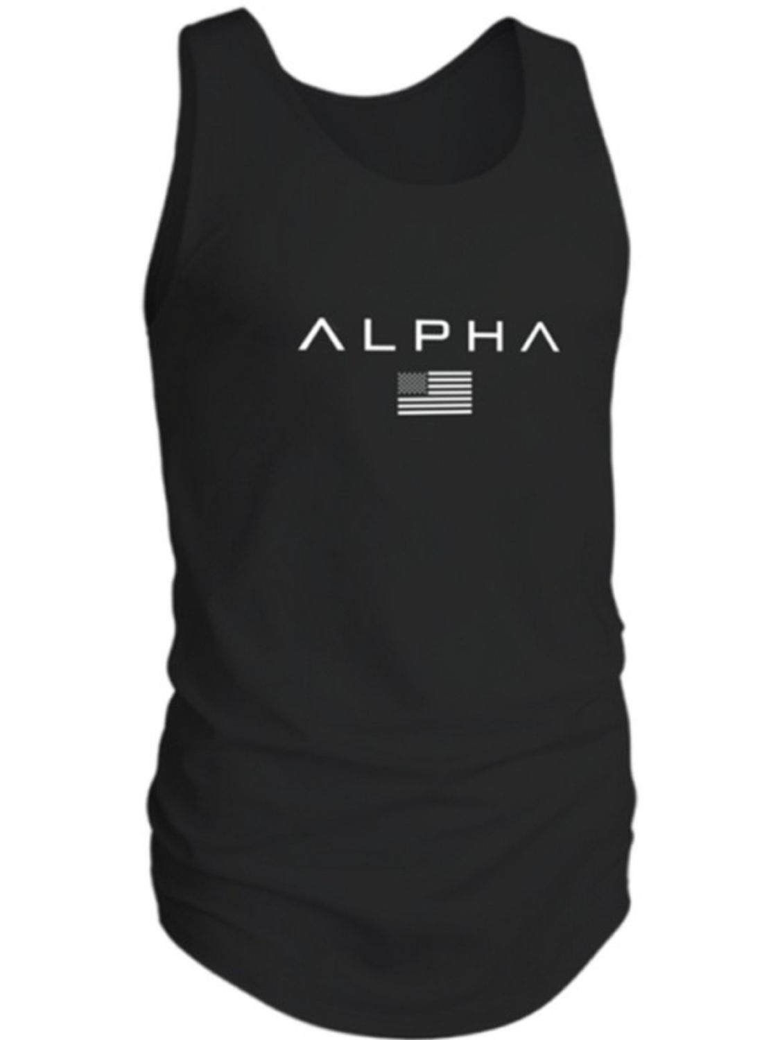 Men's US Flag Round Neck Tank Singlets Luxurious Weddings
