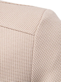 Men's Waffle Knit Baseball Collar Zip Up Jacket Jacket Luxurious Weddings