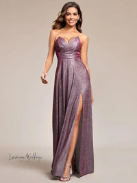 Gorgeous Metallic Rose Evening Dress Evening Dress Luxurious Weddings