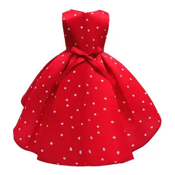 Girls Elegant Polka Dots Dress girls dress Luxurious Weddings