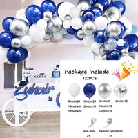 Navy Blue White Balloons Arch Garland Kit Balloon Garlands Luxurious Weddings