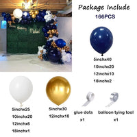 Navy Blue White Balloons Arch Garland Kit Balloon Garlands Luxurious Weddings