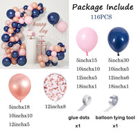 Navy Blue White Balloons Arch Garland Kit Balloon Garlands Luxurious Weddings