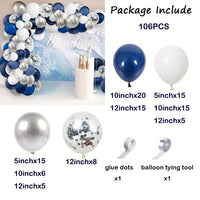 Navy Blue White Balloons Arch Garland Kit Balloon Garlands Luxurious Weddings