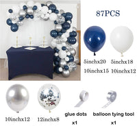 Navy Blue White Balloons Arch Garland Kit Balloon Garlands Luxurious Weddings