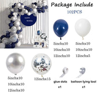 Navy Blue White Balloons Arch Garland Kit Balloon Garlands Luxurious Weddings