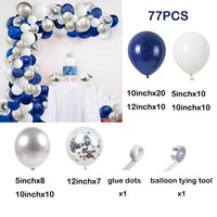 Navy Blue White Balloons Arch Garland Kit Balloon Garlands Luxurious Weddings