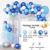 Navy Blue White Balloons Arch Garland Kit Balloon Garlands Luxurious Weddings