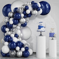 Navy Blue White Balloons Arch Garland Kit Balloon Garlands Luxurious Weddings