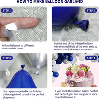Navy Blue White Balloons Arch Garland Kit Balloon Garlands Luxurious Weddings