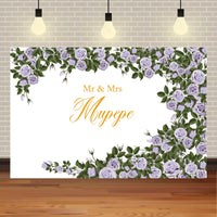 Personalize Wedding Backdrop Green Leaf Color Photography Backdrop Luxurious Weddings