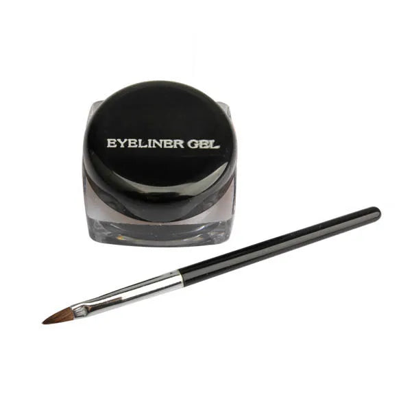 1x Cosmetic Eye Liner Makeup Black Waterproof Eyeliner Gel Cream With Brush