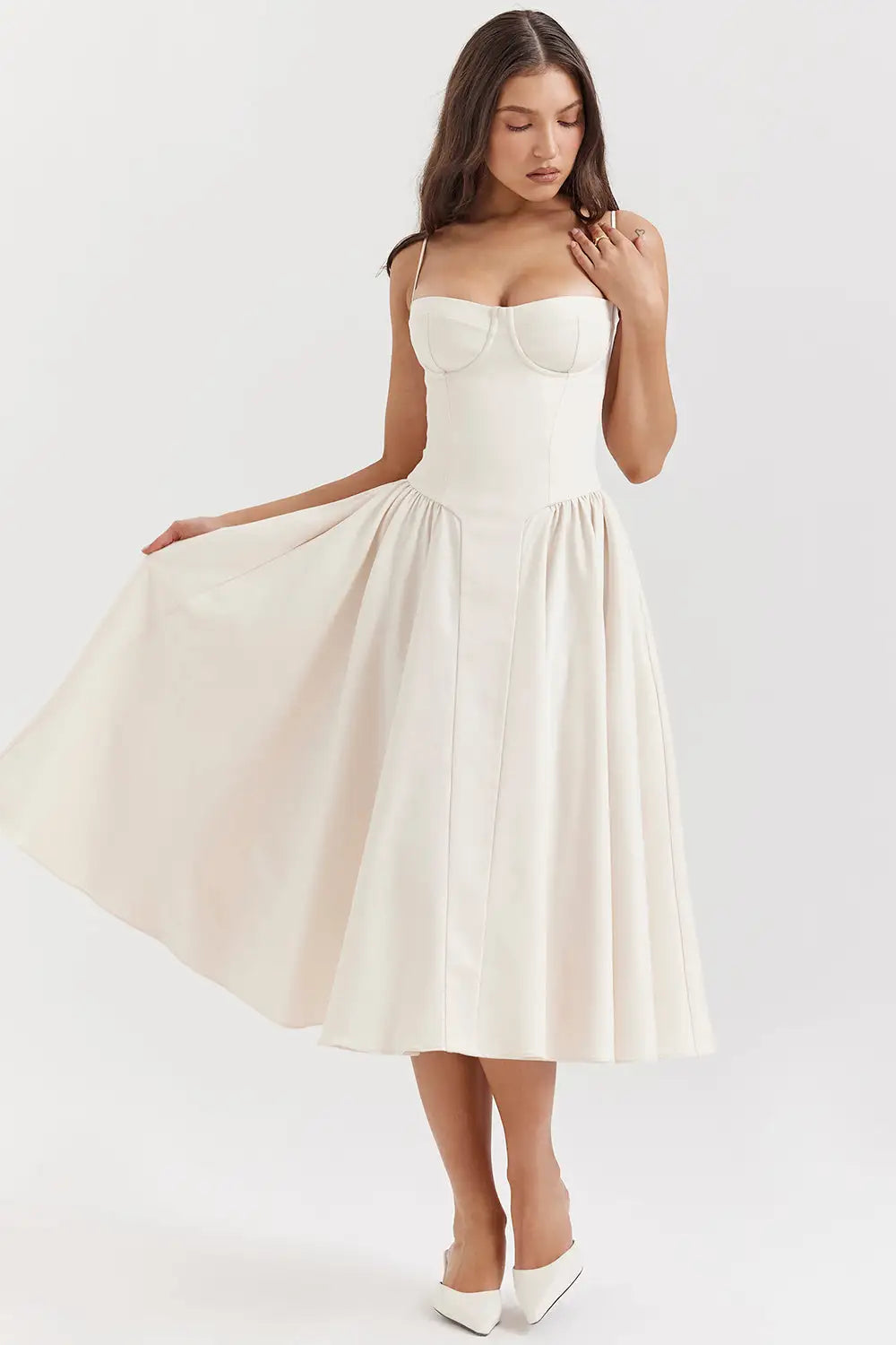 Spring Summer French Retro Dress midi dress Luxurious Weddings