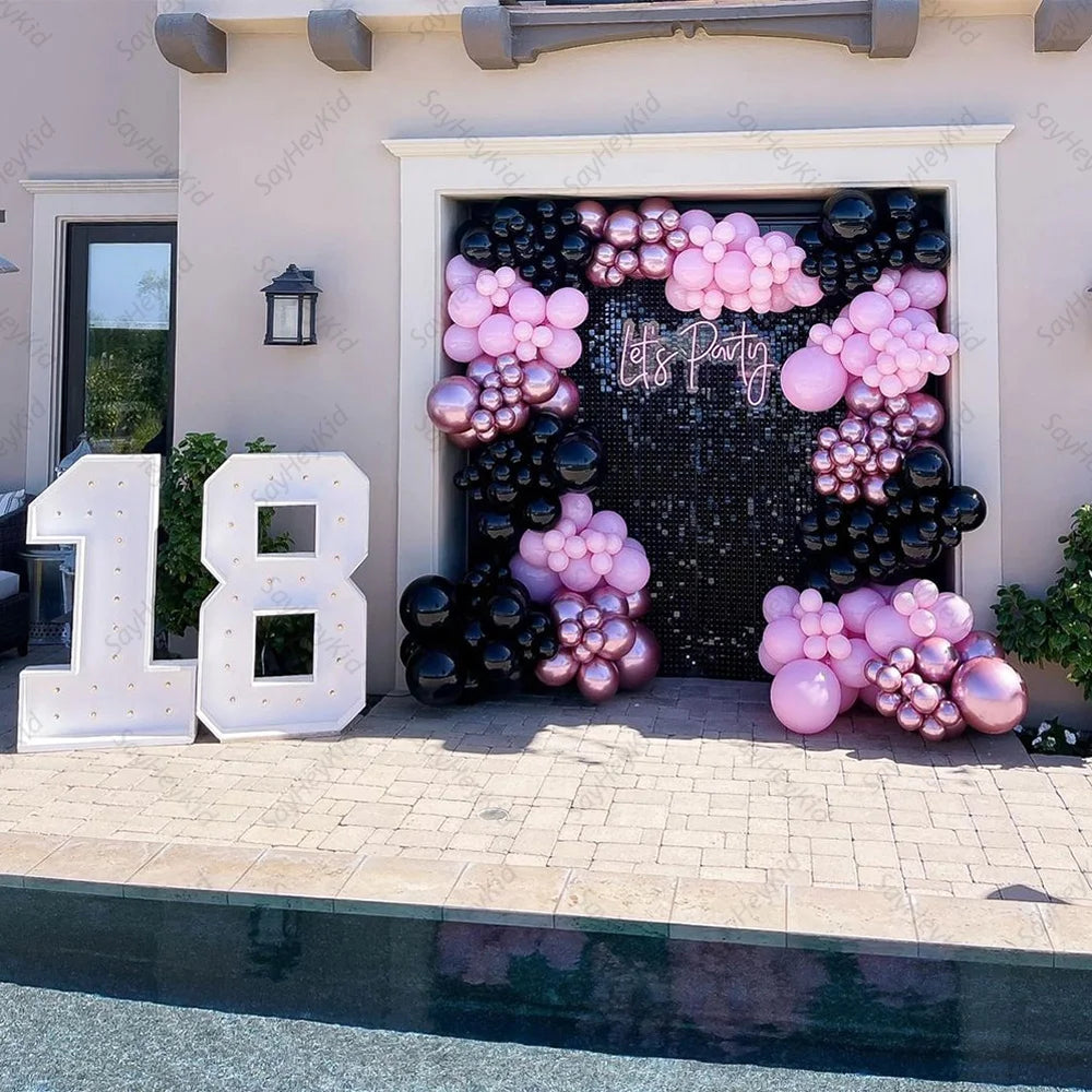 Pink Balloons Garland Arch Kit 151pcs Balloon Garlands Luxurious Weddings